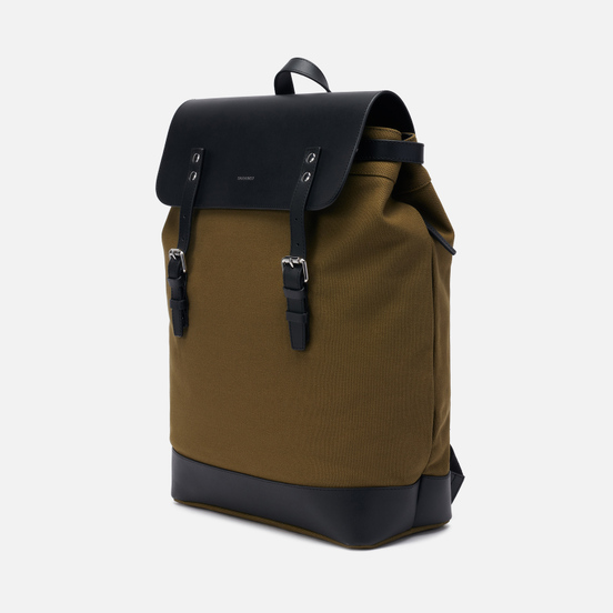 Рюкзак Sandqvist Hege Olive/Black Leather