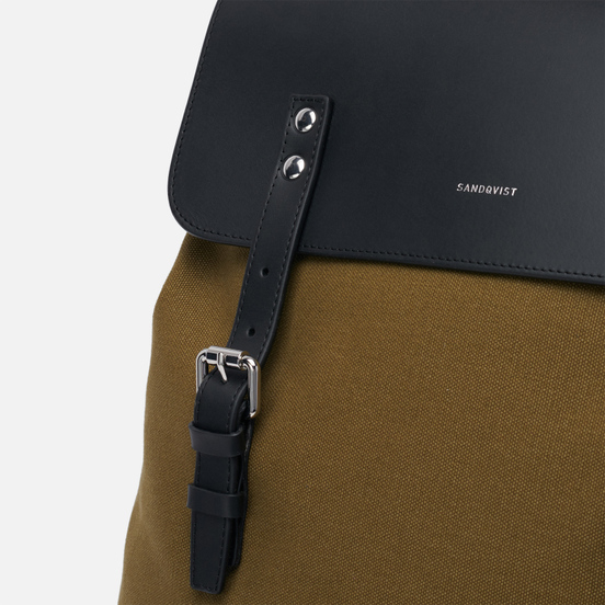 Рюкзак Sandqvist Hege Olive/Black Leather