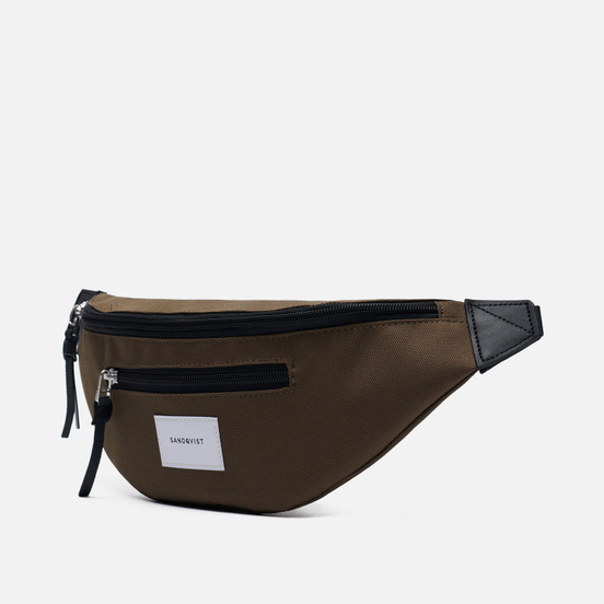 Сумка на пояс Sandqvist Aste Olive/Black Leather