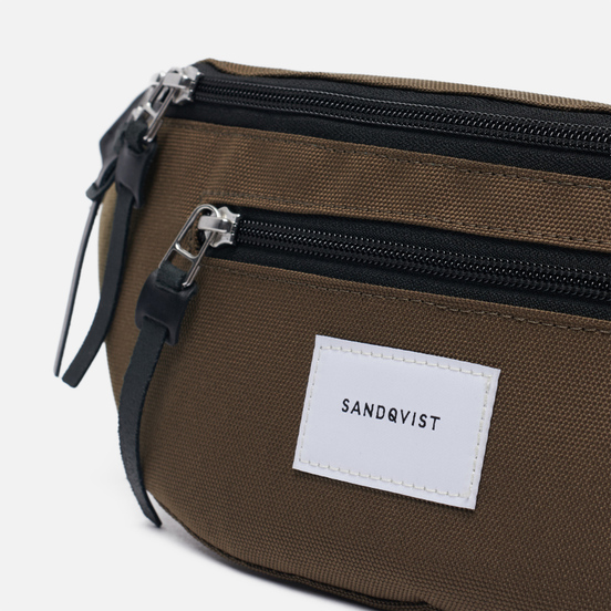 Сумка на пояс Sandqvist Aste Olive/Black Leather