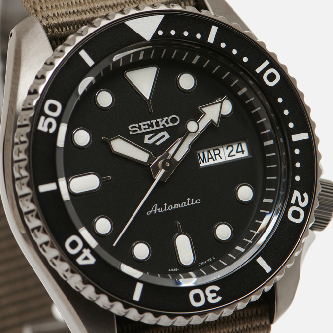 Наручные часы Seiko, цвет оливковый, размер UNI SRPD65K4S SRPD65K4S Seiko 5 Sports - фото 3