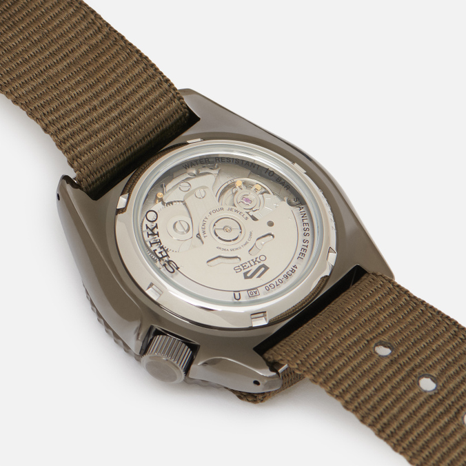 Наручные часы Seiko, цвет оливковый, размер UNI SRPD65K4S SRPD65K4S Seiko 5 Sports - фото 4
