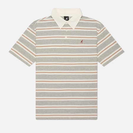 Мужское поло Kangol Multi Stripe Rugby, цвет серый, размер XL