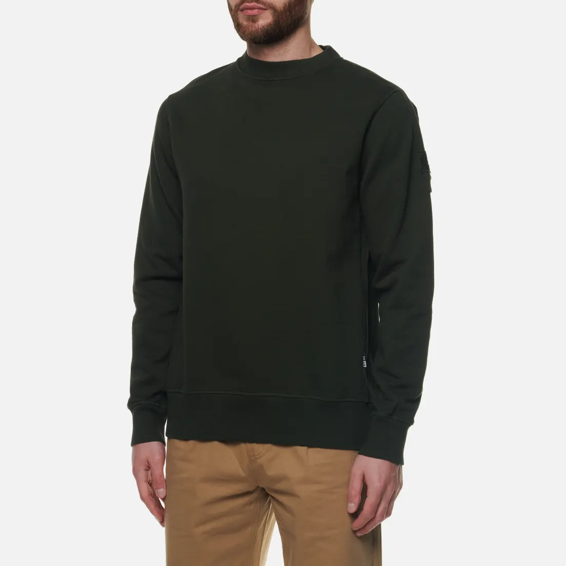ST-95 Мужская толстовка Logo Patch Crew Neck