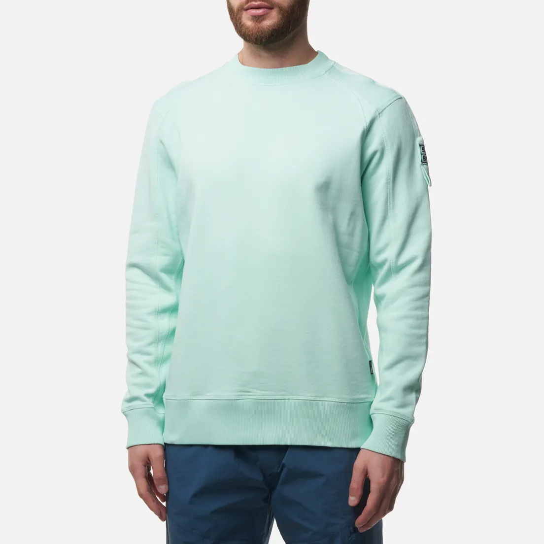 ST-95 Мужская толстовка Logo Patch Crew Neck