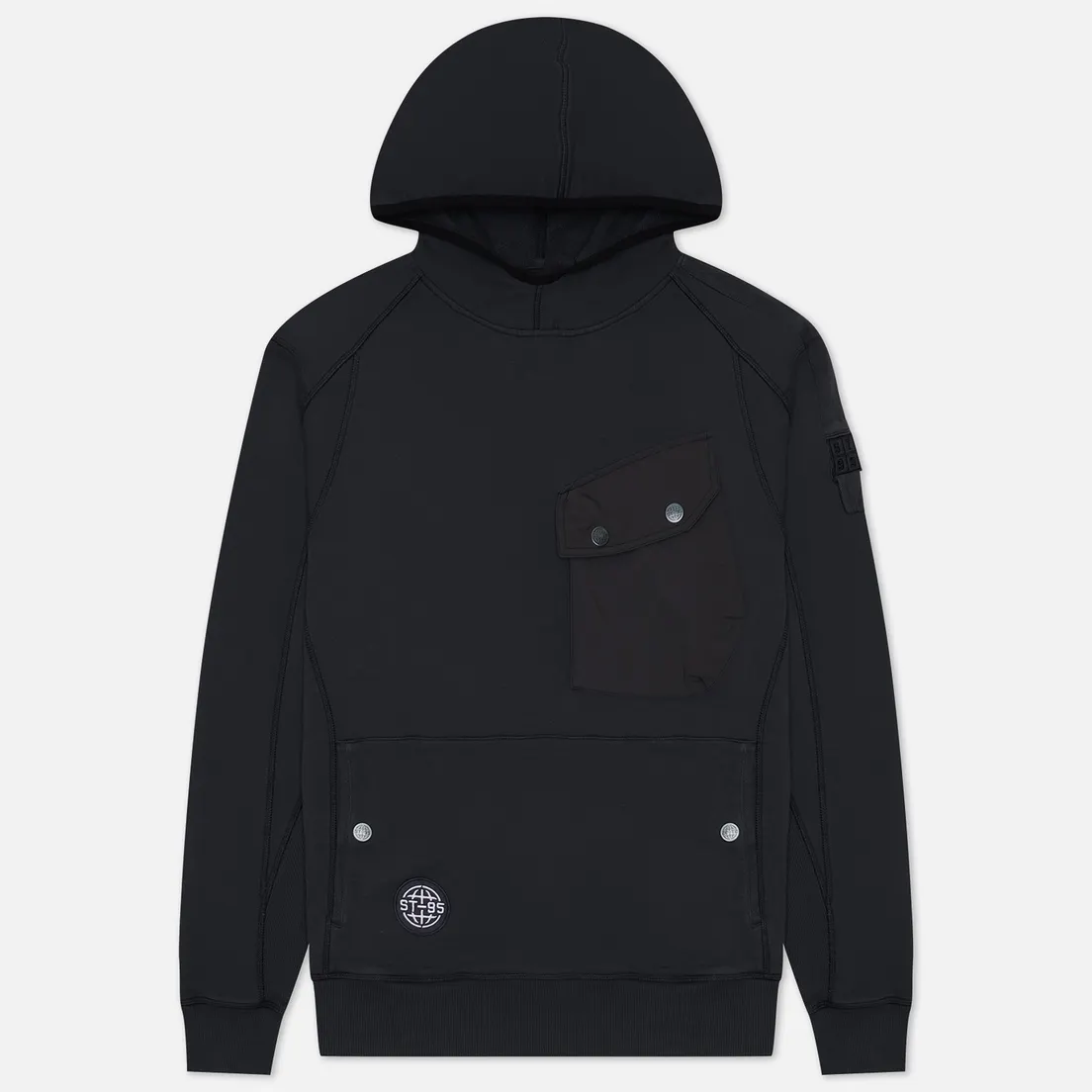 ST-95 Мужская толстовка Globe Pocket Logo Patch Hoodie