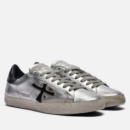Женские кроссовки Premiata Steven-d 4713 Silver/Black