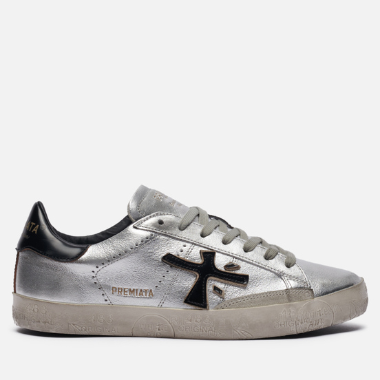 Женские кроссовки Premiata Steven-d 4713 Silver/Black