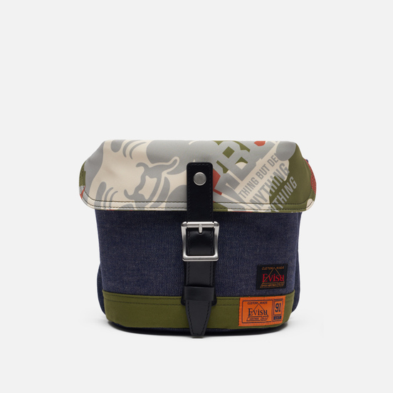 Сумка Evisu Evergreen Fabric Blocking Camouflage Denim Shoulder Indigo/Camo