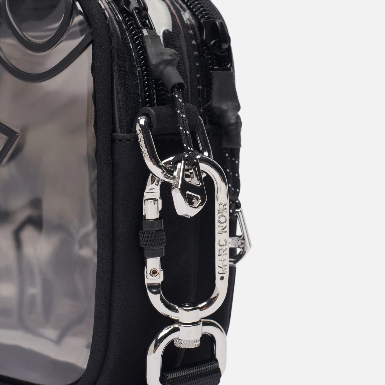 ショルダーバッグ M+CR NOIR rubber mesh full transparent Сумка M+RC Noir Transparent Rubber Mesh, MRC-MSHBAG-BLK