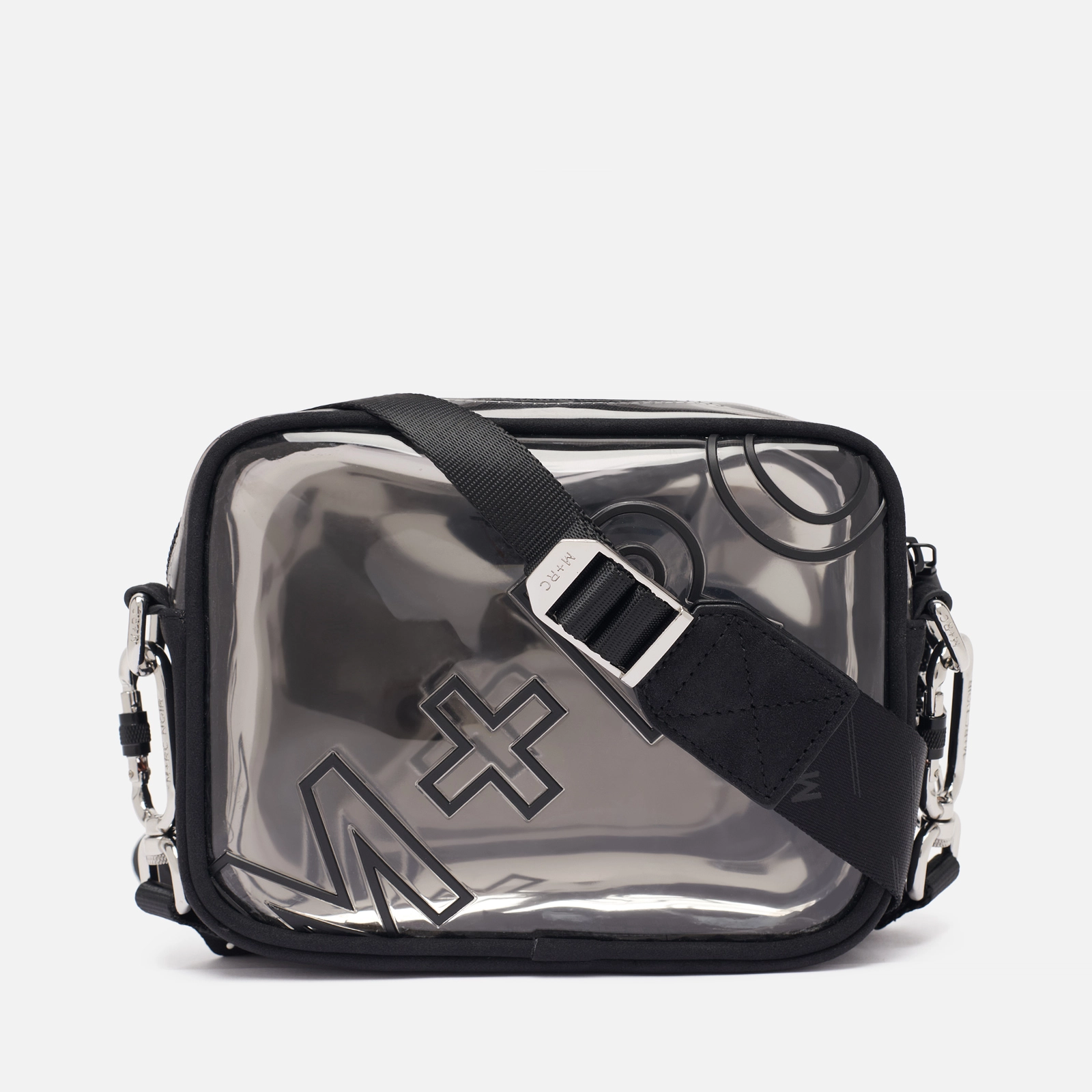ショルダーバッグ M+CR NOIR rubber mesh full transparent Сумка M+RC Noir Transparent Rubber Mesh, MRC-MSHBAG-BLK