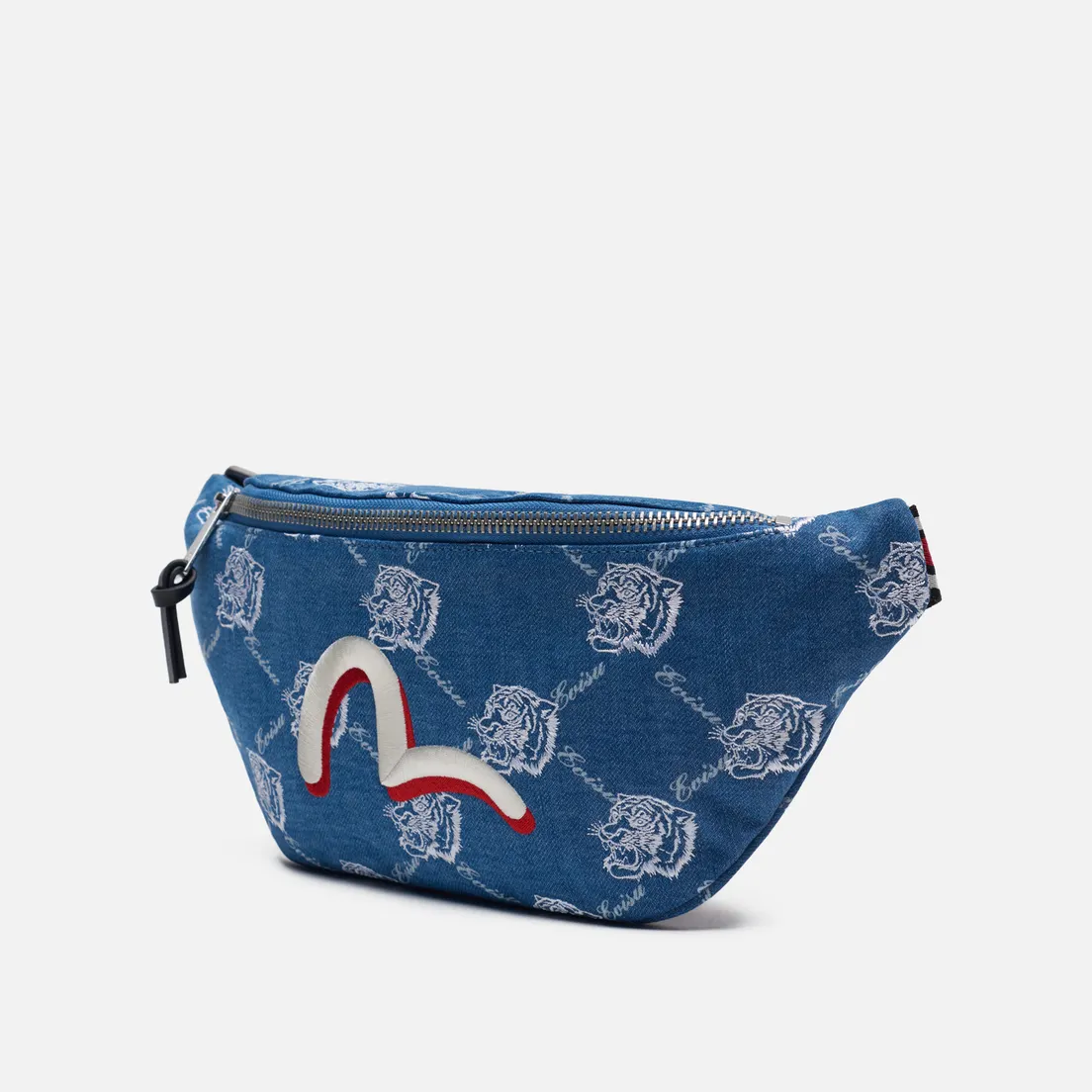 Evisu Сумка на пояс Evergreen Tiger Laser Printed All Over Denim
