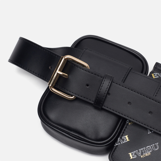 Сумка на пояс Evisu Evisukuro K & Monogram All Over Black