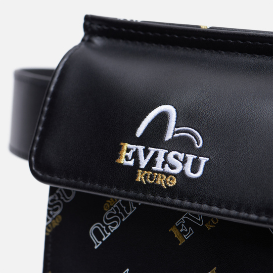 Сумка на пояс Evisu Evisukuro K & Monogram All Over Black