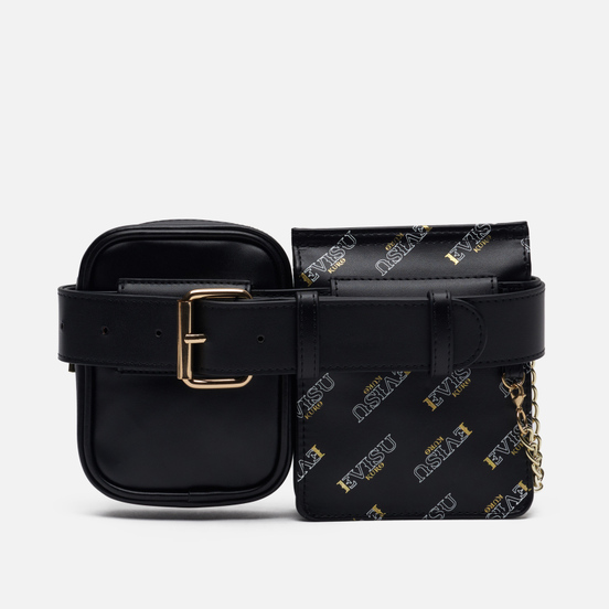 Сумка на пояс Evisu Evisukuro K & Monogram All Over Black