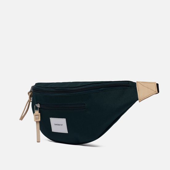 Сумка на пояс Sandqvist Aste 3L Dark Green/Natural Leather