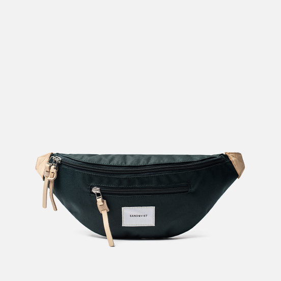 Сумка на пояс Sandqvist Aste 3L Dark Green/Natural Leather