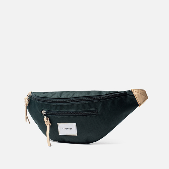 Сумка на пояс Sandqvist Aste 3L Dark Green/Natural Leather
