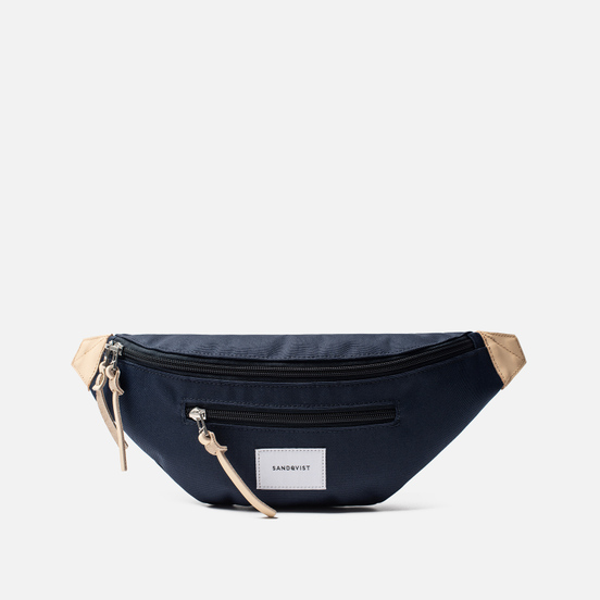 Сумка на пояс Sandqvist Aste 3L Navy/Natural Leather
