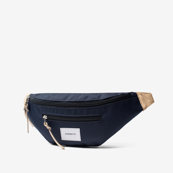 Сумка на пояс Sandqvist Aste 3L Navy/Natural Leather