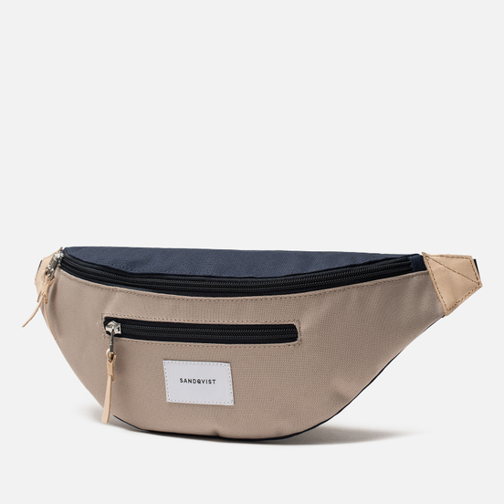 Сумка на пояс Sandqvist Aste 3L Multi Beige/Navy/Natural Leather