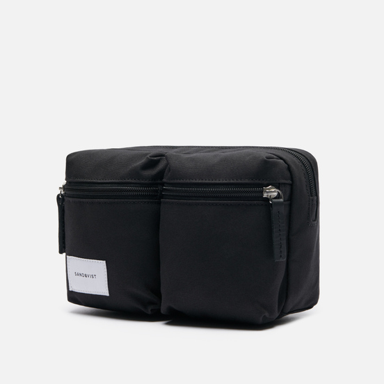 Сумка на пояс Sandqvist Paul 2L Black/Black Leather