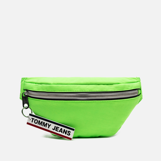 Сумка на пояс Tommy Jeans Logo Tape Bumbag Crinkle Green Gecko