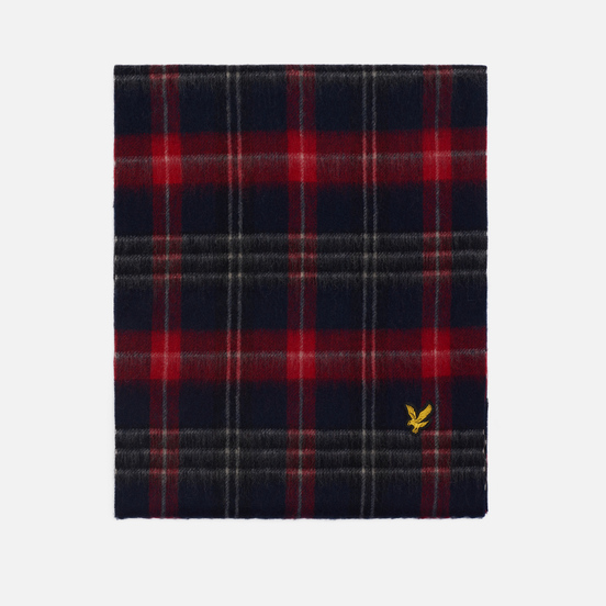 Шарф Lyle & Scott Tartan Lambswool Scarf Dark Navy/Chilli Pepper Red