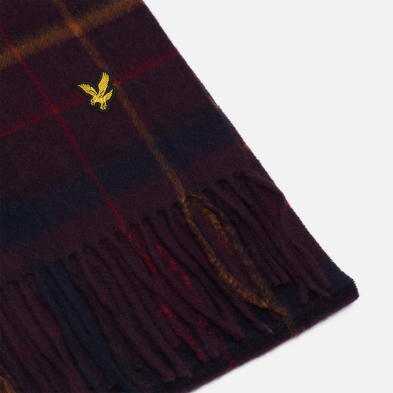 Шарф Lyle & Scott Tartan Lambswool Burgundy