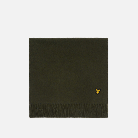 Шарф Lyle & Scott Plain Lambswool Nylon, цвет оливковый