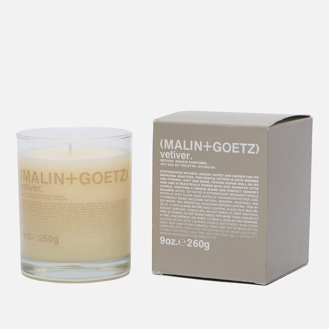 Malin+Goetz Ароматическая свеча Vetiver