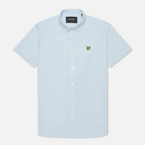 Мужская рубашка Lyle & Scott Gingham Short Sleeve Deck Blue/White