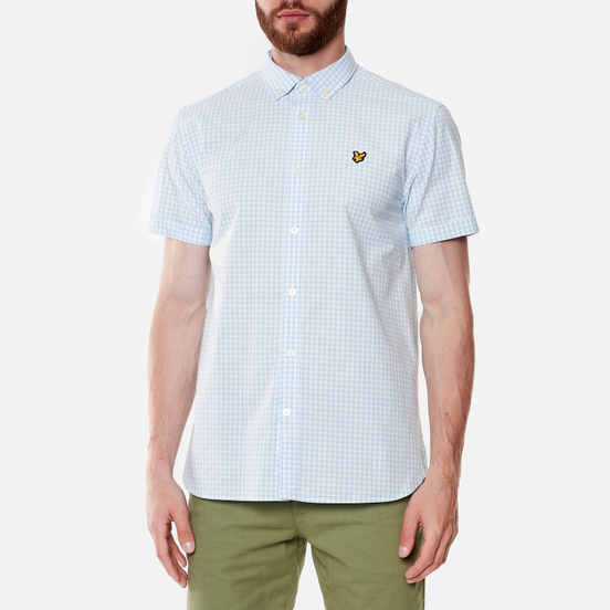 Мужская рубашка Lyle & Scott Gingham Short Sleeve Deck Blue/White