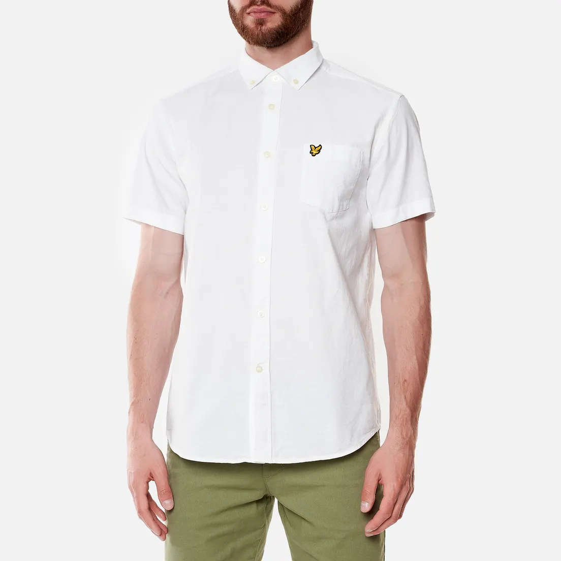 Lyle & Scott Мужская рубашка Light Weight Slub Oxford Short Sleeve