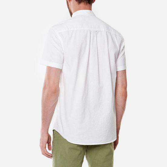 Мужская рубашка Lyle & Scott Light Weight Slub Oxford Short Sleeve White