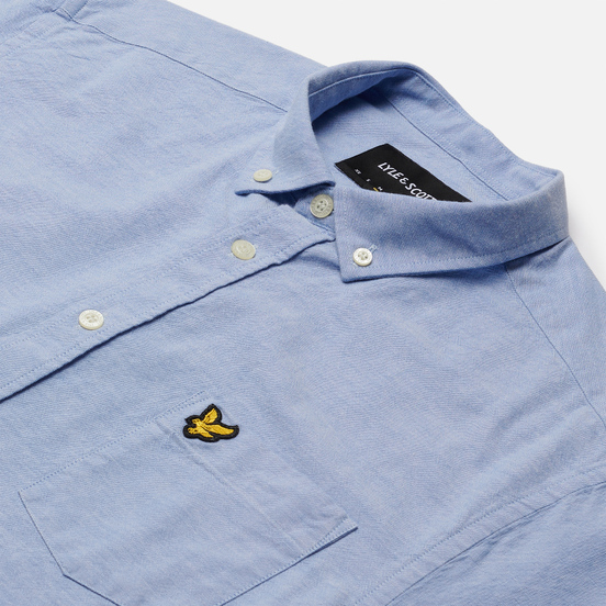 Мужская рубашка Lyle & Scott Light Weight Slub Oxford Short Sleeve Riviera