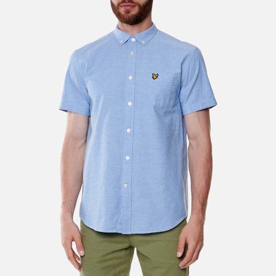 Мужская рубашка Lyle & Scott Light Weight Slub Oxford Short Sleeve Riviera