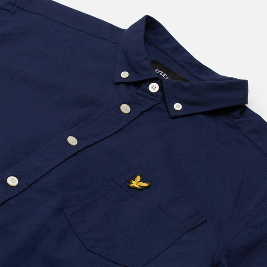 Мужская рубашка Lyle & Scott Light Weight Slub Oxford Short Sleeve Navy