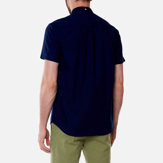 Мужская рубашка Lyle & Scott Light Weight Slub Oxford Short Sleeve Navy