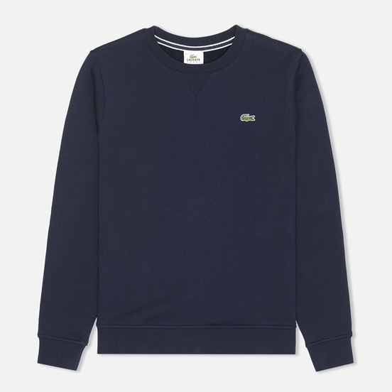 Мужская толстовка Lacoste Sport Crew Neck Solid Fleece Navy Blue