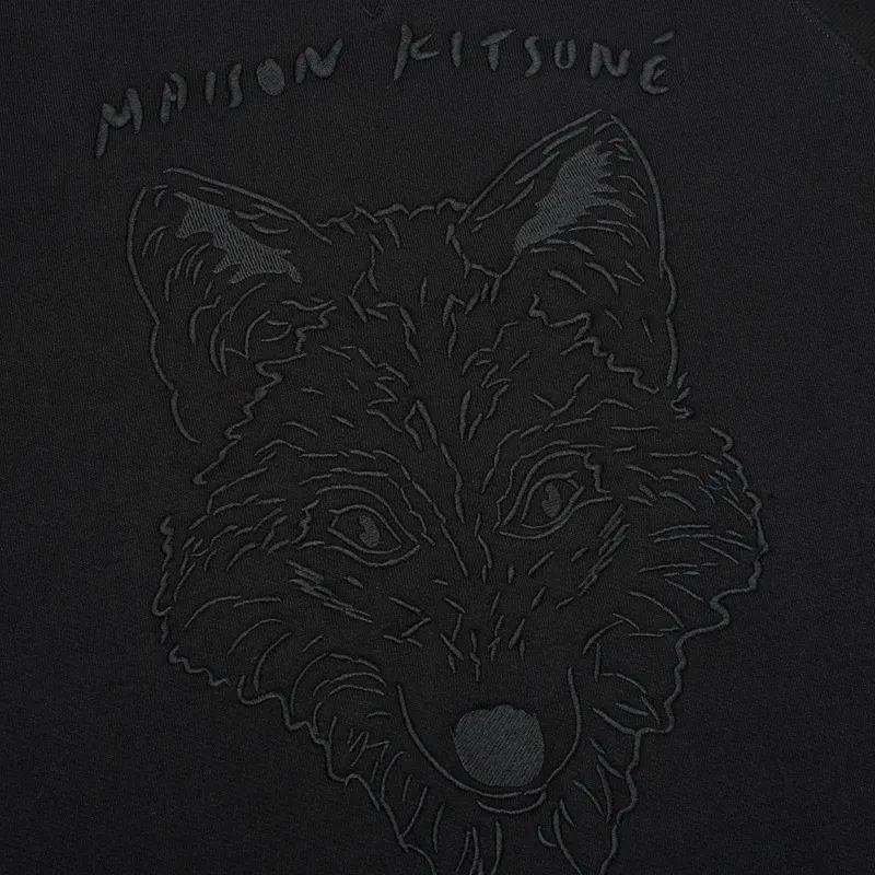 Maison Kitsune Мужская толстовка Crew Neck 3D Fox Embroidery
