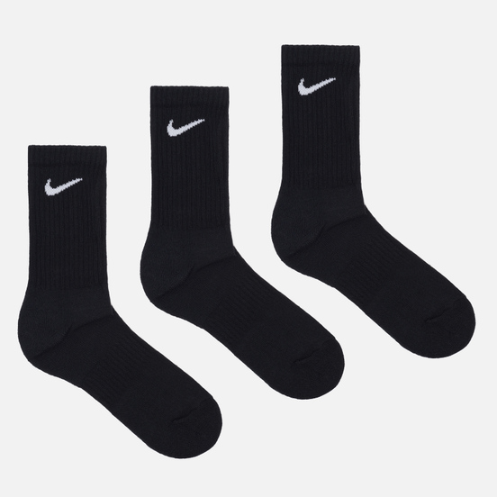 Комплект носков Nike 3-Pack Everyday Cushioned Crew Black/White
