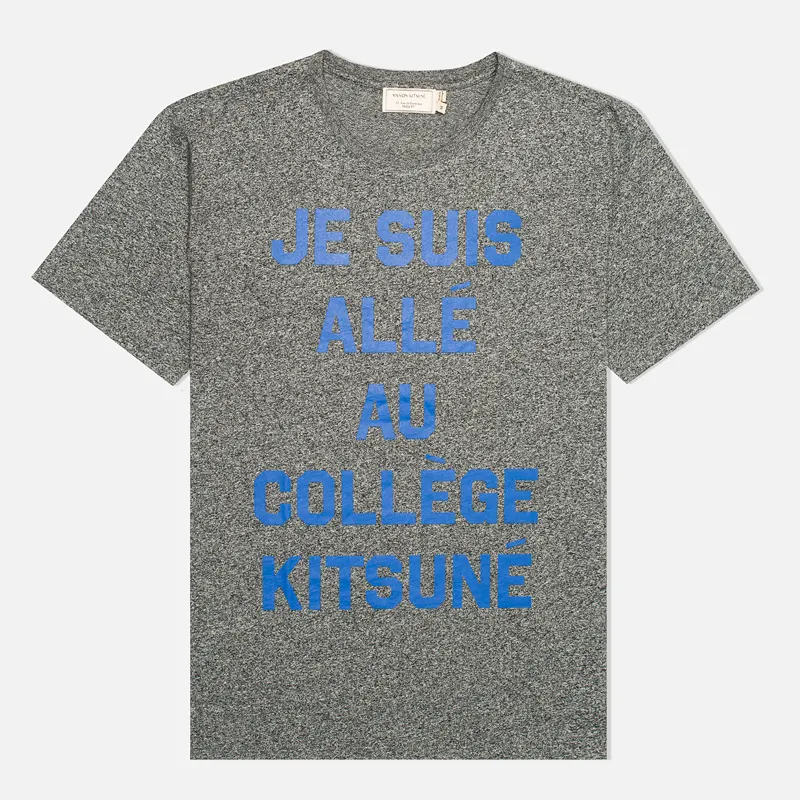 Maison Kitsune Мужская футболка Crew Neck Print Je Suis Alle