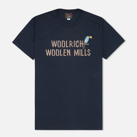 Мужская футболка Woolrich Woolen Mills Bamboo Print With Bird Navy