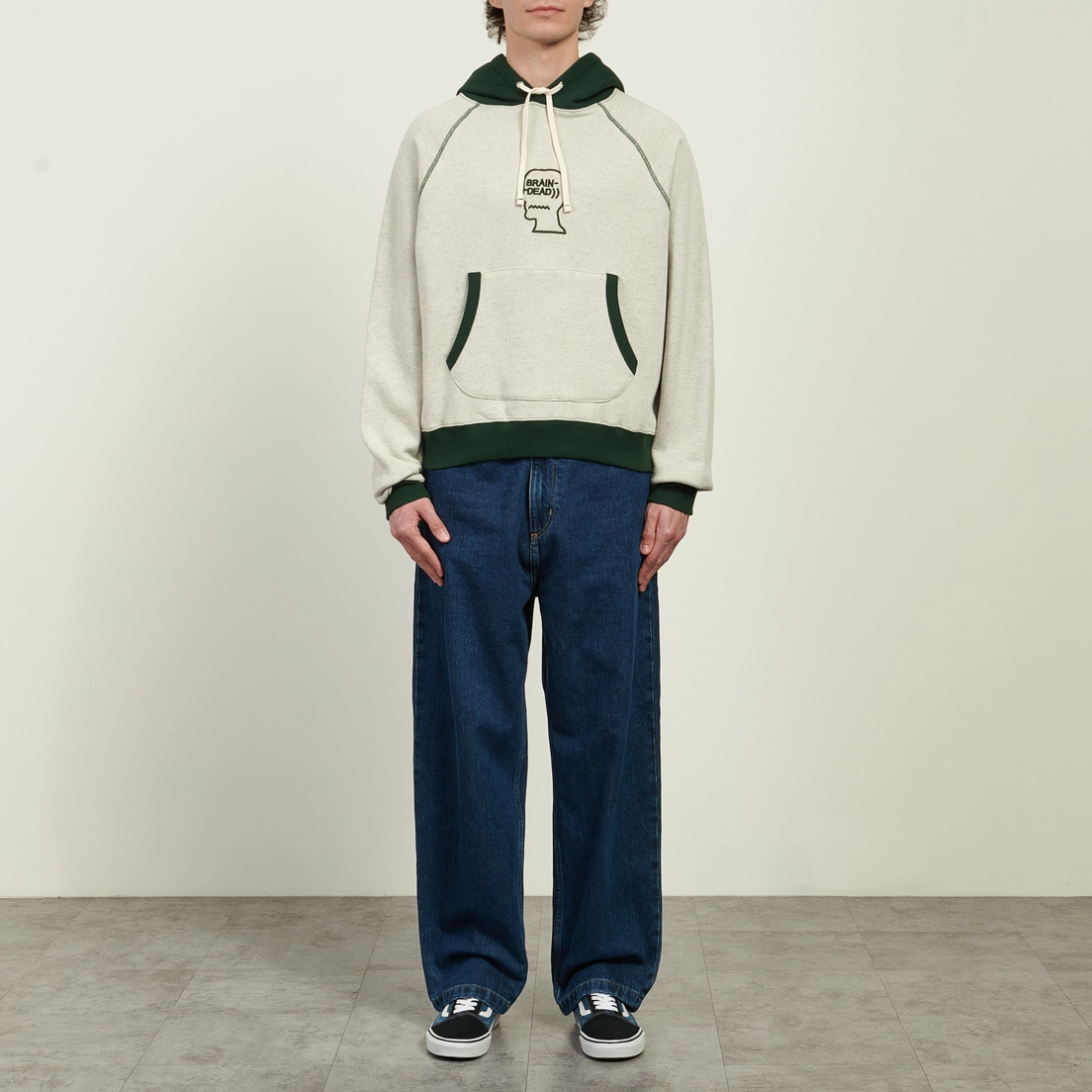 Brain Dead Мужская толстовка Fleece Logo Head Raglan Hoodie