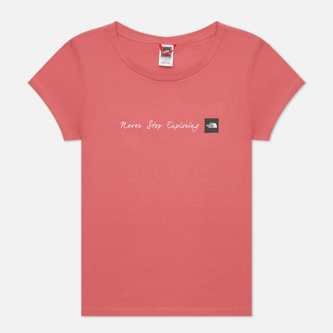 Женская футболка The North Face розового цвета