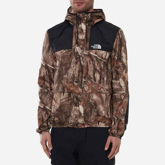 Мужская куртка ветровка The North Face 1985 Seasonal Mountain Kelp Tan Forest Floor Print