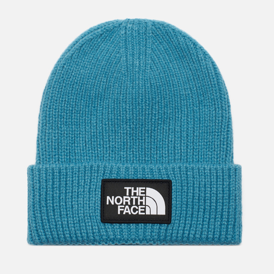 Шапка The North Face Logo Box Cuffed Storm Blue