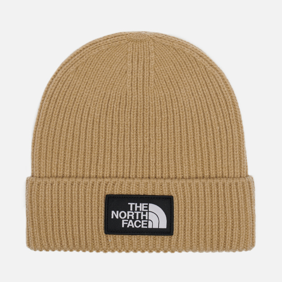 Шапка The North Face Logo Box Cuffed Hawthorne Khaki