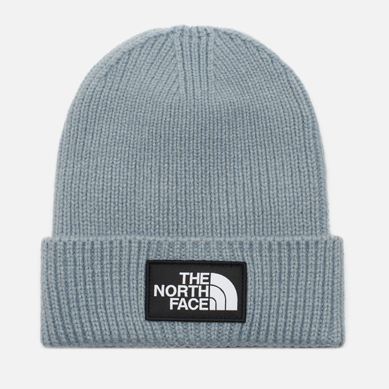 Шапка The North Face Logo Box Cuffed Tradewinds Grey